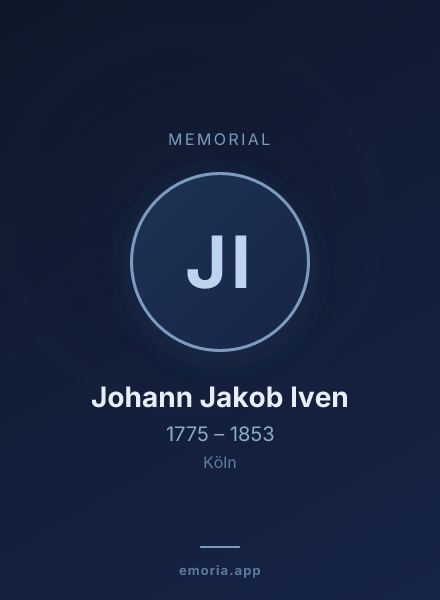 Memorial portrait of Johann Jakob Iven