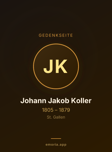 Gedenkportrait von Johann Jakob Koller