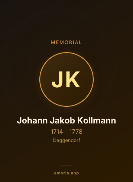 Memorial portrait of Johann Jakob Kollmann