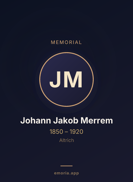 Memorial portrait of Johann Jakob Merrem