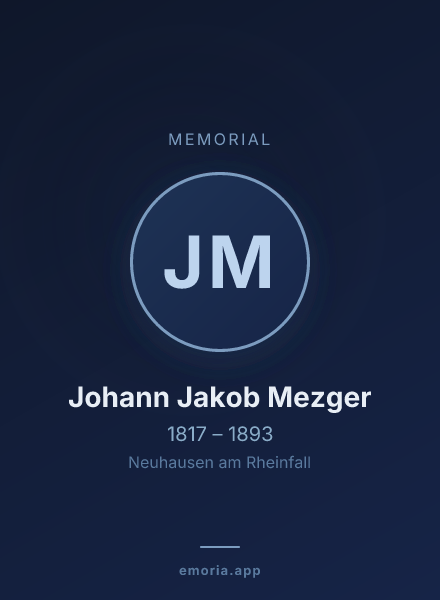 Memorial portrait of Johann Jakob Mezger