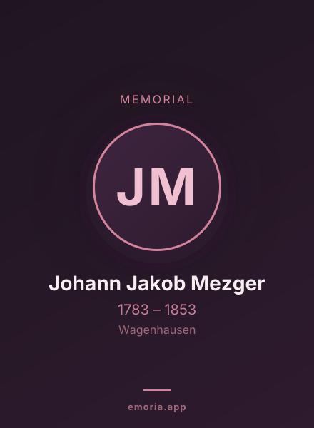 Memorial portrait of Johann Jakob Mezger