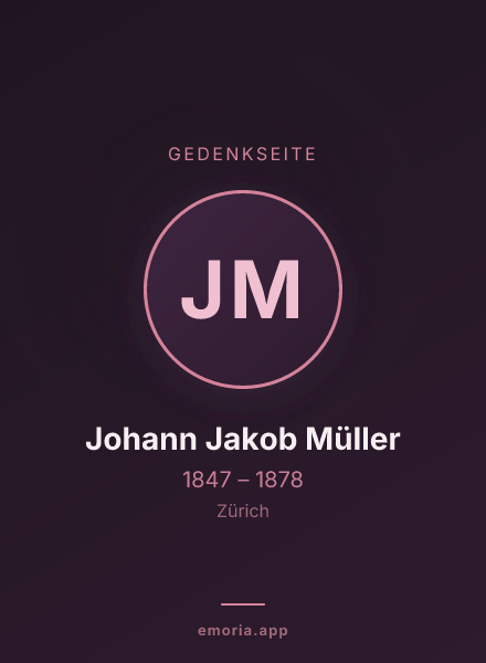 Gedenkportrait von Johann Jakob Müller