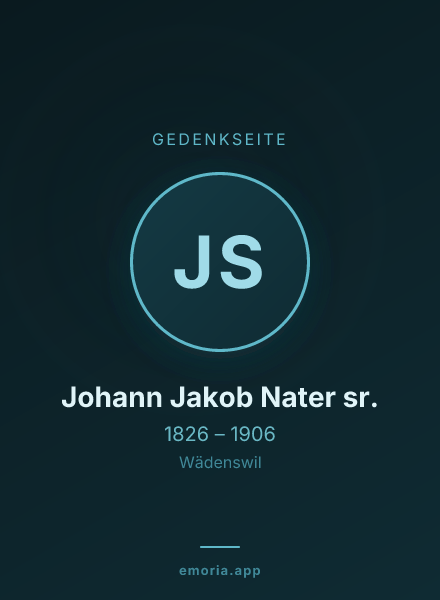 Gedenkportrait von Johann Jakob Nater sr.