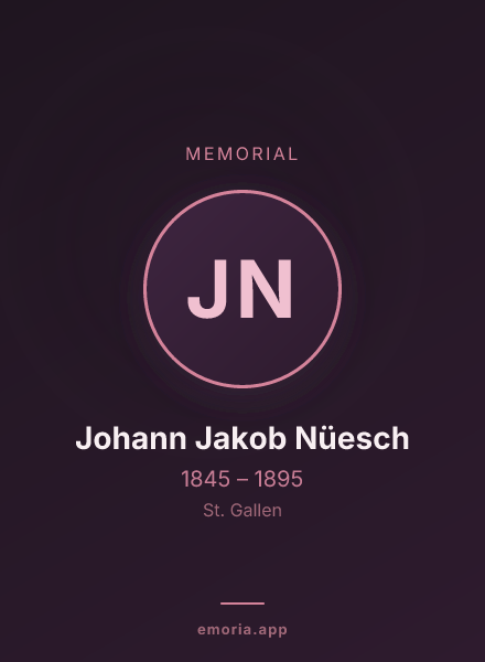 Memorial portrait of Johann Jakob Nüesch