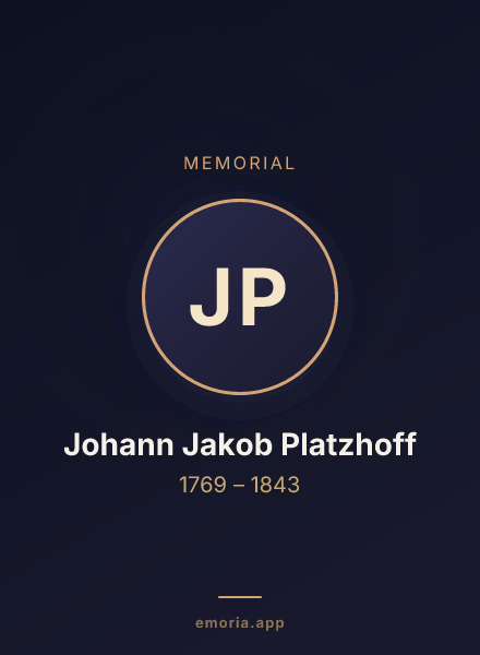 Memorial portrait of Johann Jakob Platzhoff