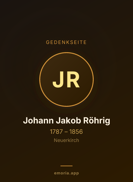 Gedenkportrait von Johann Jakob Röhrig