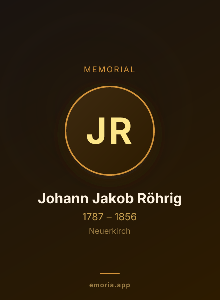 Memorial portrait of Johann Jakob Röhrig