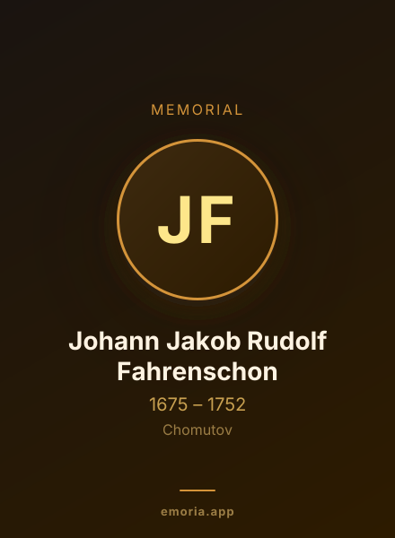 Memorial portrait of Johann Jakob Rudolf Fahrenschon