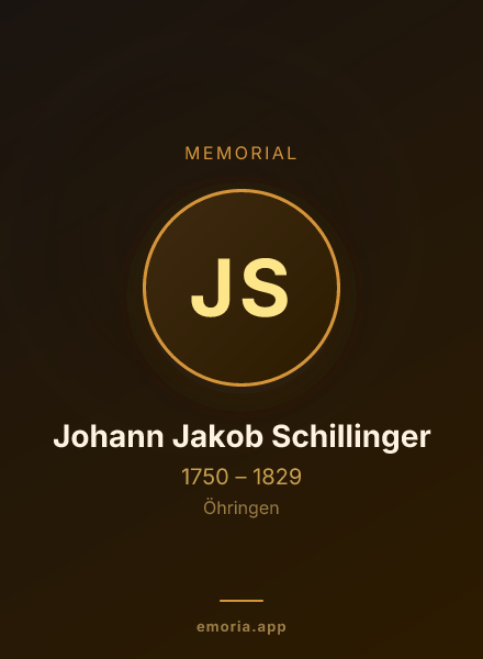 Memorial portrait of Johann Jakob Schillinger