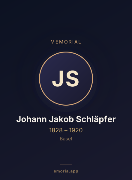 Memorial portrait of Johann Jakob Schläpfer