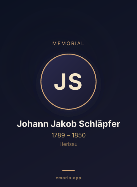 Memorial portrait of Johann Jakob Schläpfer