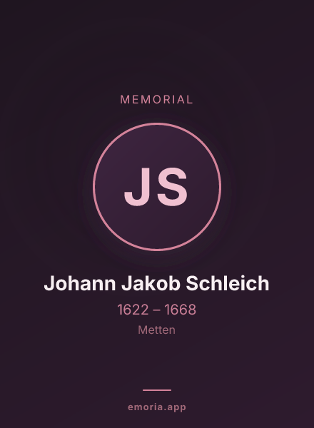 Memorial portrait of Johann Jakob Schleich