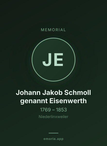 Memorial portrait of Johann Jakob Schmoll genannt Eisenwerth