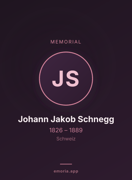 Memorial portrait of Johann Jakob Schnegg