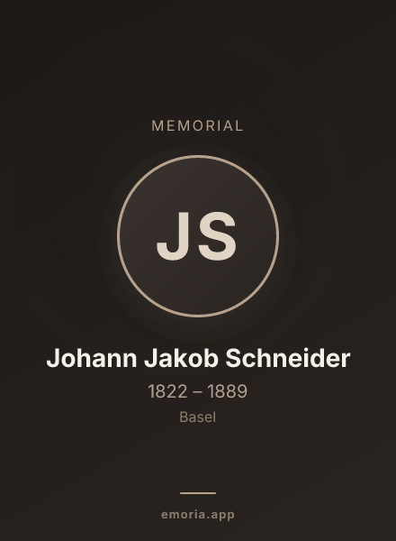 Memorial portrait of Johann Jakob Schneider