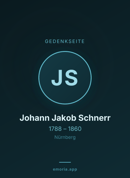 Gedenkportrait von Johann Jakob Schnerr