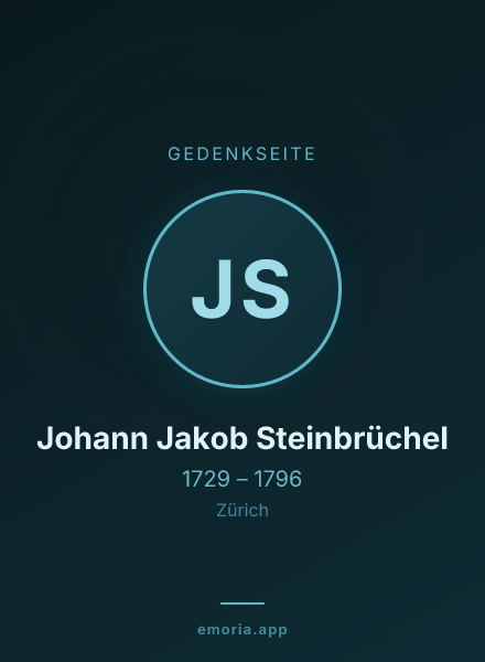 Gedenkportrait von Johann Jakob Steinbrüchel