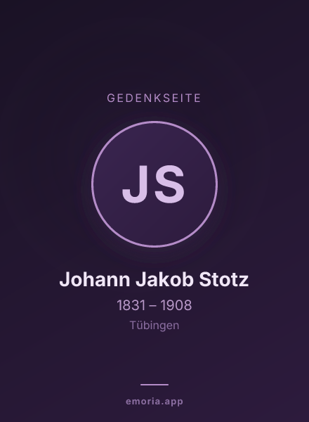 Gedenkportrait von Johann Jakob Stotz