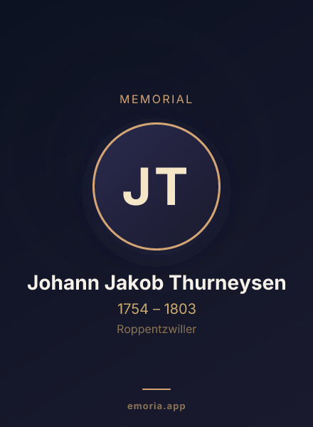 Memorial portrait of Johann Jakob Thurneysen