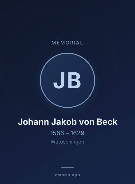 Memorial portrait of Johann Jakob von Beck