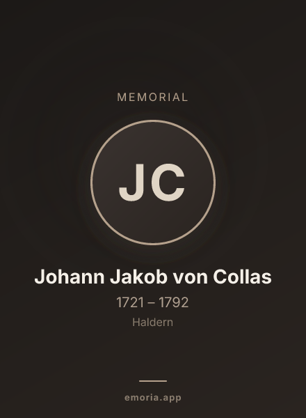 Memorial portrait of Johann Jakob von Collas