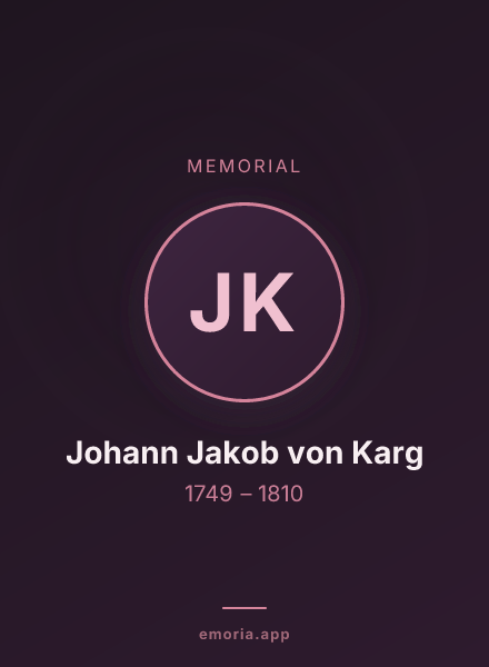 Memorial portrait of Johann Jakob von Karg