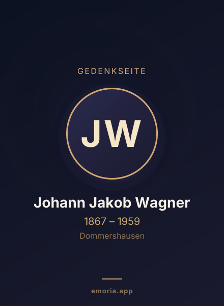 Gedenkportrait von Johann Jakob Wagner