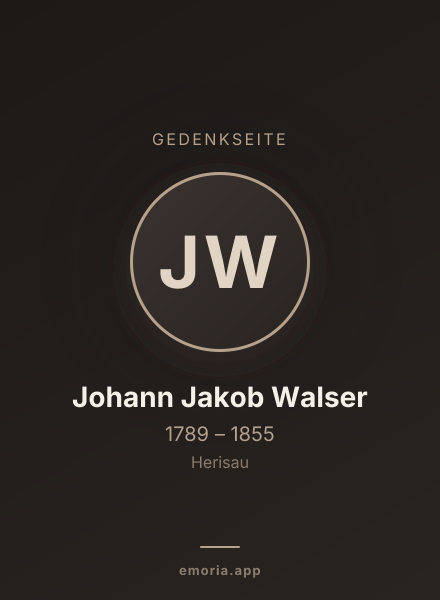 Gedenkportrait von Johann Jakob Walser