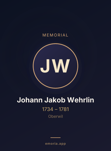 Memorial portrait of Johann Jakob Wehrlin