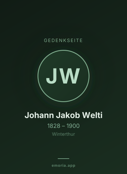 Gedenkportrait von Johann Jakob Welti