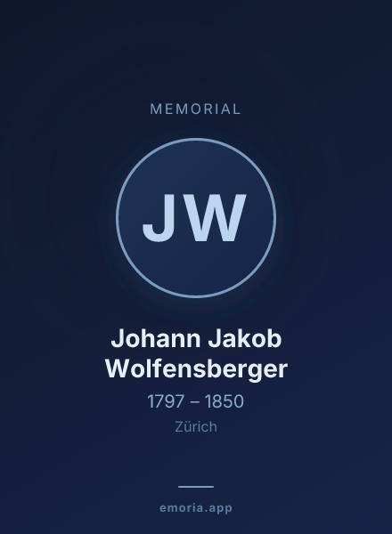 Memorial portrait of Johann Jakob Wolfensberger