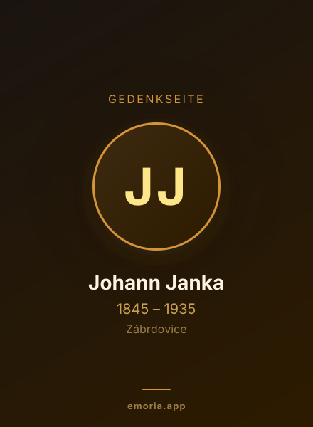 Gedenkportrait von Johann Janka