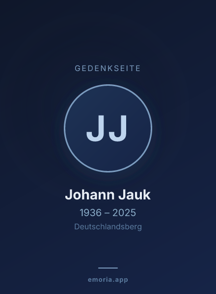 Gedenkportrait von Johann Jauk