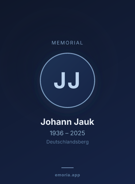 Memorial portrait of Johann Jauk