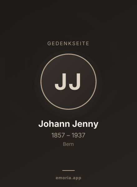 Gedenkportrait von Johann Jenny