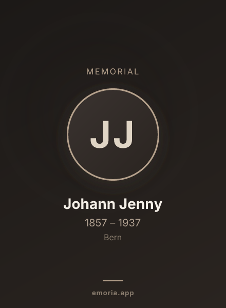Memorial portrait of Johann Jenny