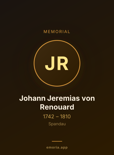 Memorial portrait of Johann Jeremias von Renouard