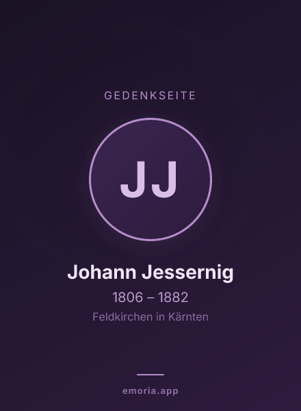 Gedenkportrait von Johann Jessernig
