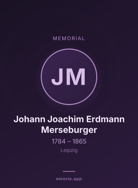 Memorial portrait of Johann Joachim Erdmann Merseburger