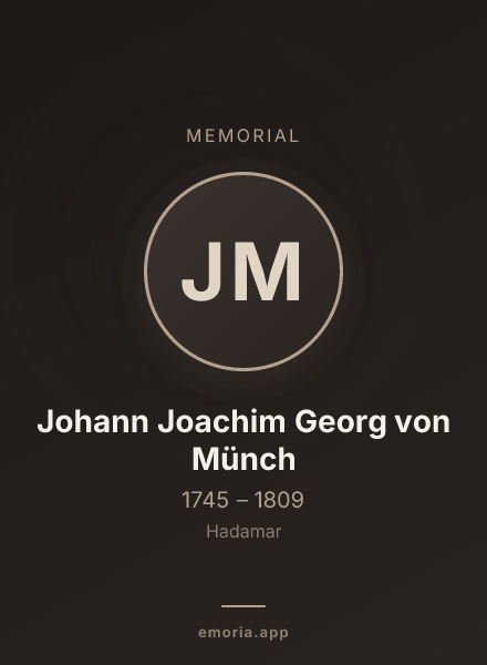 Memorial portrait of Johann Joachim Georg von Münch