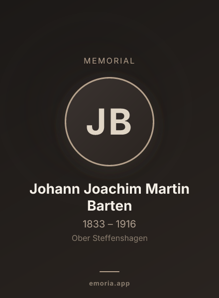 Memorial portrait of Johann Joachim Martin Barten