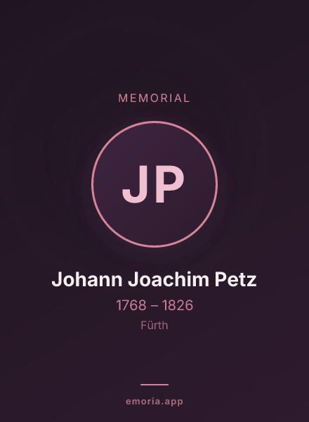Memorial portrait of Johann Joachim Petz