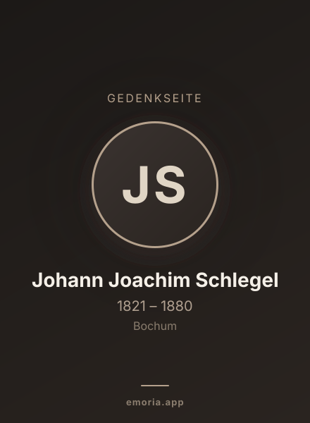 Gedenkportrait von Johann Joachim Schlegel