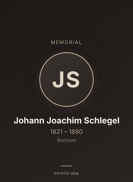Memorial portrait of Johann Joachim Schlegel