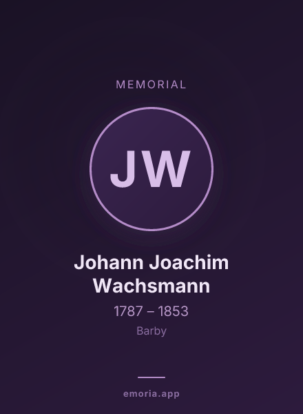Memorial portrait of Johann Joachim Wachsmann