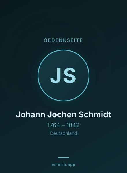 Gedenkportrait von Johann Jochen Schmidt