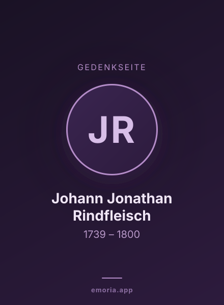 Gedenkportrait von Johann Jonathan Rindfleisch