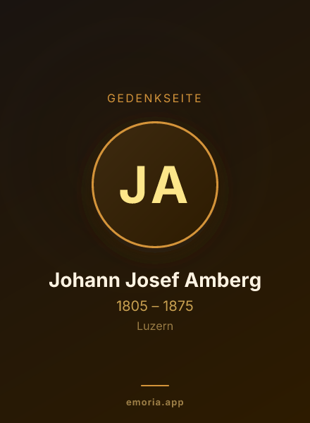 Gedenkportrait von Johann Josef Amberg