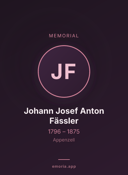Memorial portrait of Johann Josef Anton Fässler